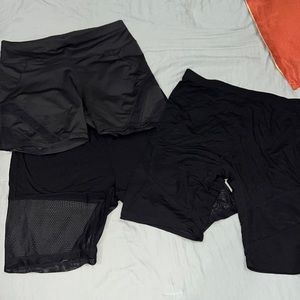 Black spandex shorts bundle